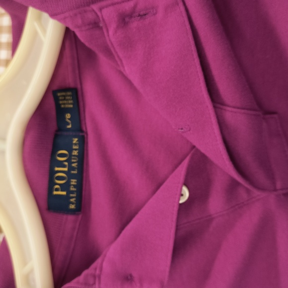 - POLO Ralph Lauren Berry Color Logo Polo Shirt Size L EUC - Picture 1 of 5